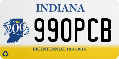 IN license plate 990PCB