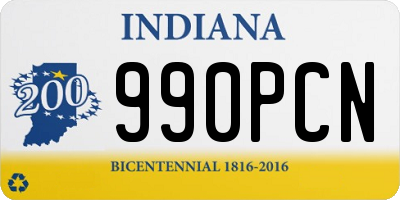 IN license plate 990PCN