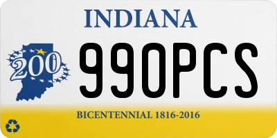 IN license plate 990PCS