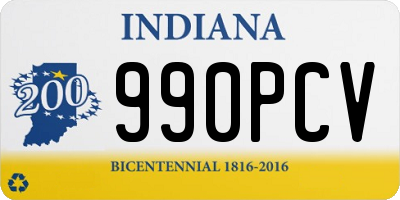 IN license plate 990PCV