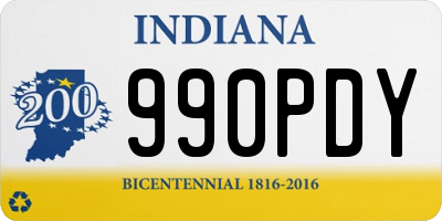 IN license plate 990PDY