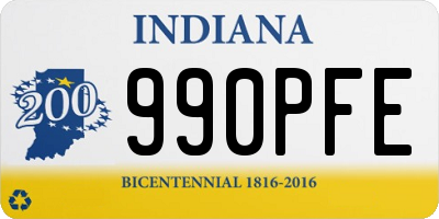 IN license plate 990PFE