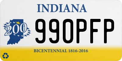 IN license plate 990PFP