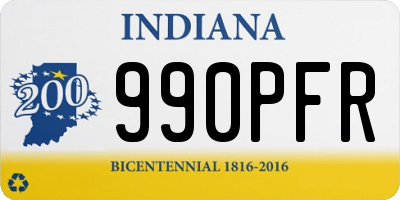 IN license plate 990PFR