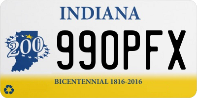 IN license plate 990PFX