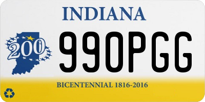 IN license plate 990PGG