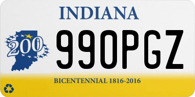 IN license plate 990PGZ
