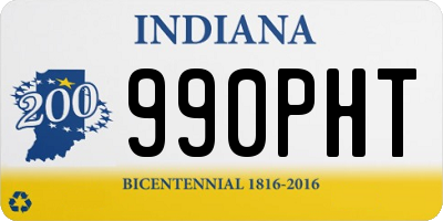 IN license plate 990PHT