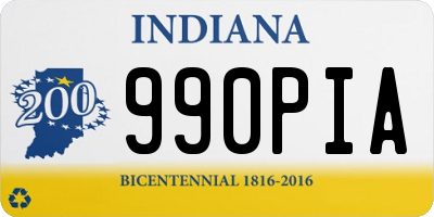 IN license plate 990PIA