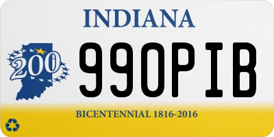 IN license plate 990PIB