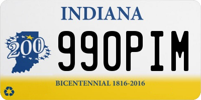 IN license plate 990PIM