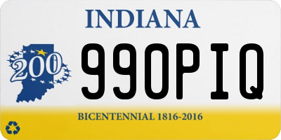 IN license plate 990PIQ