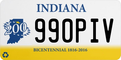 IN license plate 990PIV