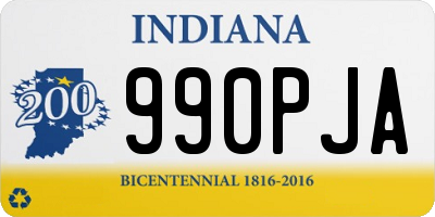 IN license plate 990PJA