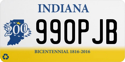 IN license plate 990PJB