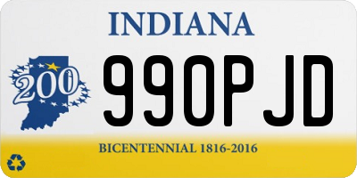 IN license plate 990PJD