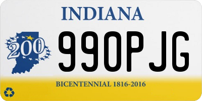 IN license plate 990PJG