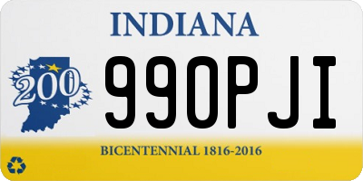 IN license plate 990PJI