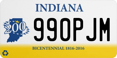 IN license plate 990PJM