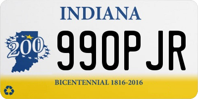 IN license plate 990PJR