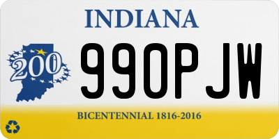 IN license plate 990PJW