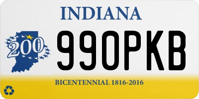 IN license plate 990PKB