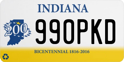IN license plate 990PKD