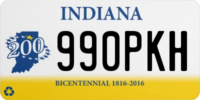 IN license plate 990PKH