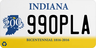 IN license plate 990PLA