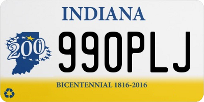 IN license plate 990PLJ