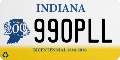 IN license plate 990PLL