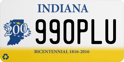 IN license plate 990PLU