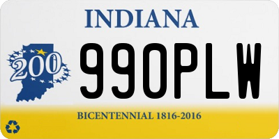 IN license plate 990PLW
