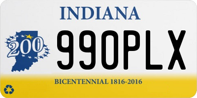 IN license plate 990PLX