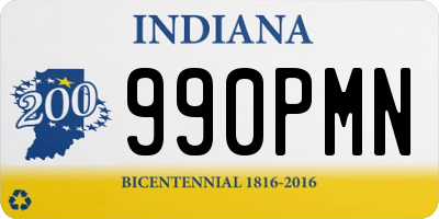 IN license plate 990PMN