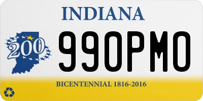 IN license plate 990PMO