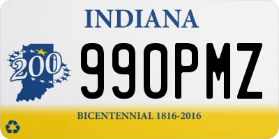 IN license plate 990PMZ