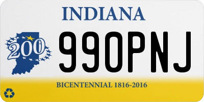 IN license plate 990PNJ