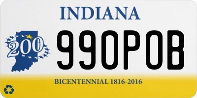 IN license plate 990POB
