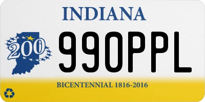 IN license plate 990PPL