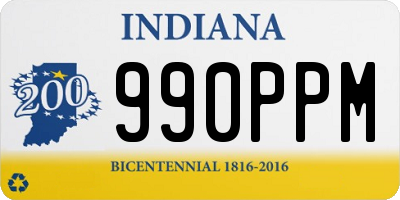 IN license plate 990PPM
