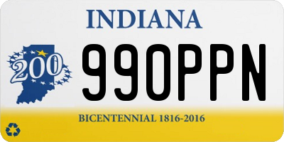 IN license plate 990PPN