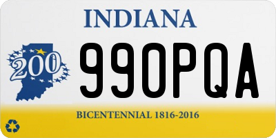 IN license plate 990PQA