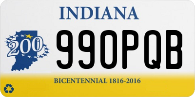 IN license plate 990PQB