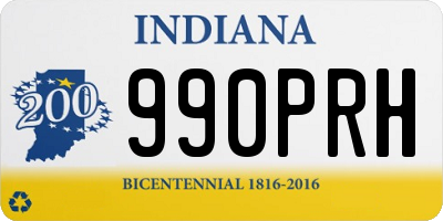IN license plate 990PRH