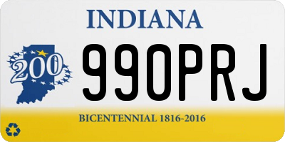 IN license plate 990PRJ