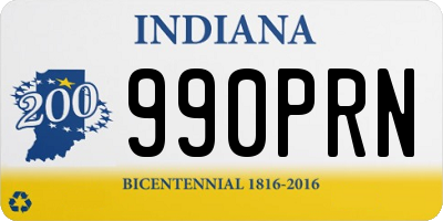IN license plate 990PRN