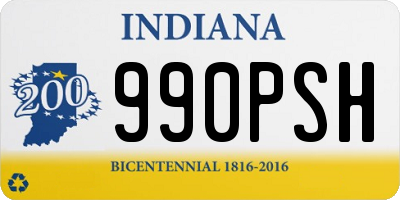 IN license plate 990PSH