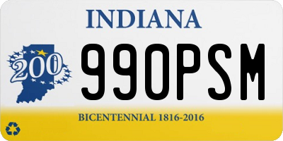 IN license plate 990PSM