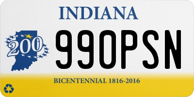 IN license plate 990PSN